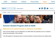HZDR Summer Student Program 2025 in Germany HZDR Summer Student Program 2025 in Germany