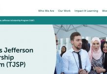 Thomas Jefferson Scholarship Program (TJSP) 2025/2026, Fully Funded Thomas Jefferson Scholarship Program