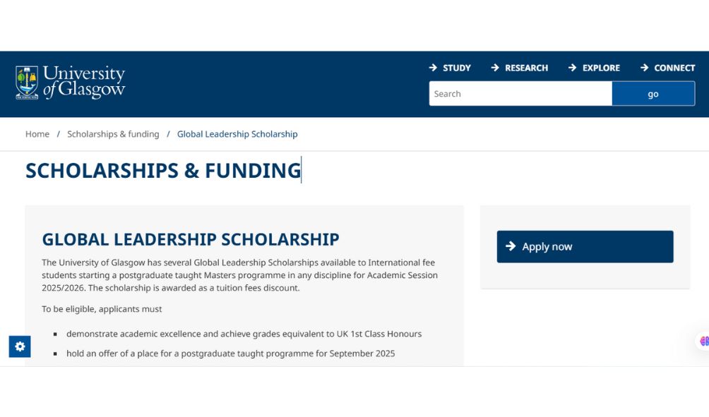 The Global Leadership Scholarship 2026/2027 The Global Leadership Scholarship 2025/2026