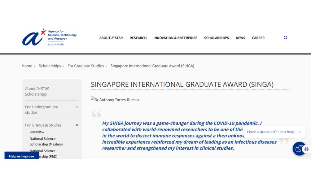 Singapore International Graduate Award