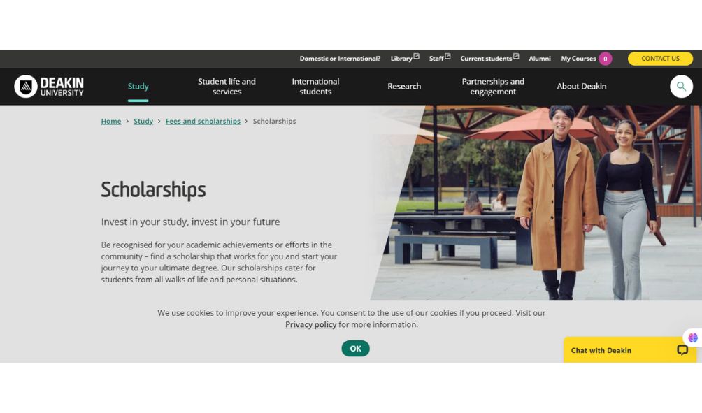 Deakin University Scholarships in Australia 2026 (Fully Funded) Deakin University Scholarships in Australia 2025