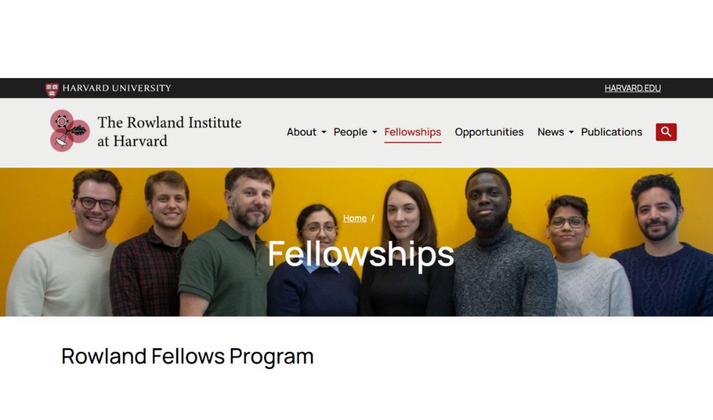 Harvard University Rowland Fellows Program 2026 in the USA Harvard University Rowland Fellows Program 2026