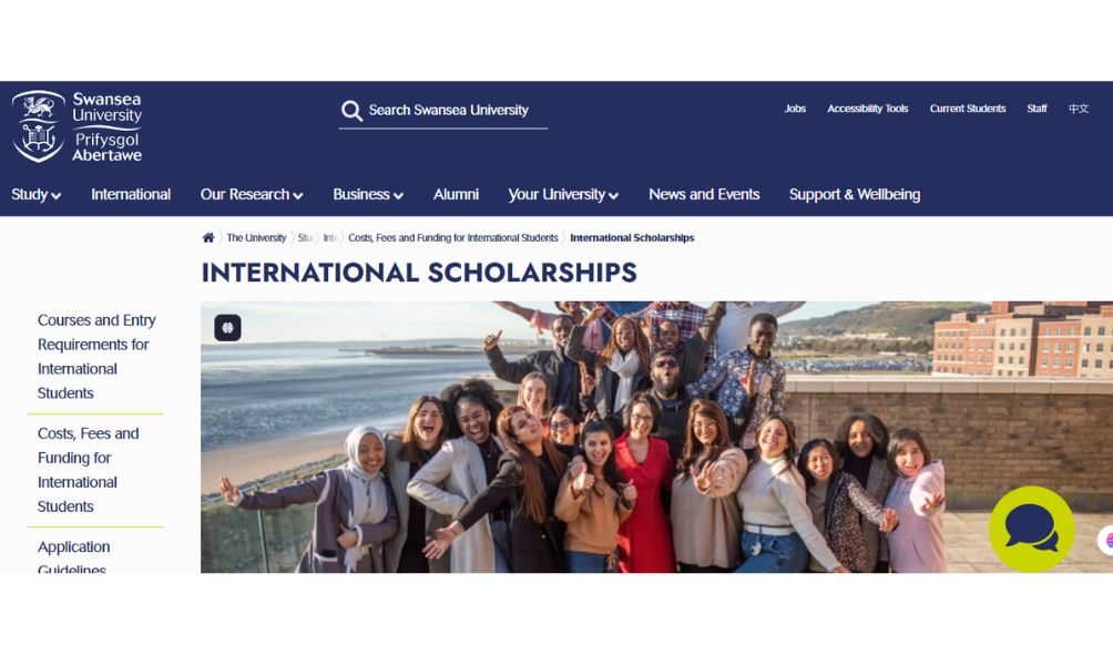 Swansea University International Scholarships