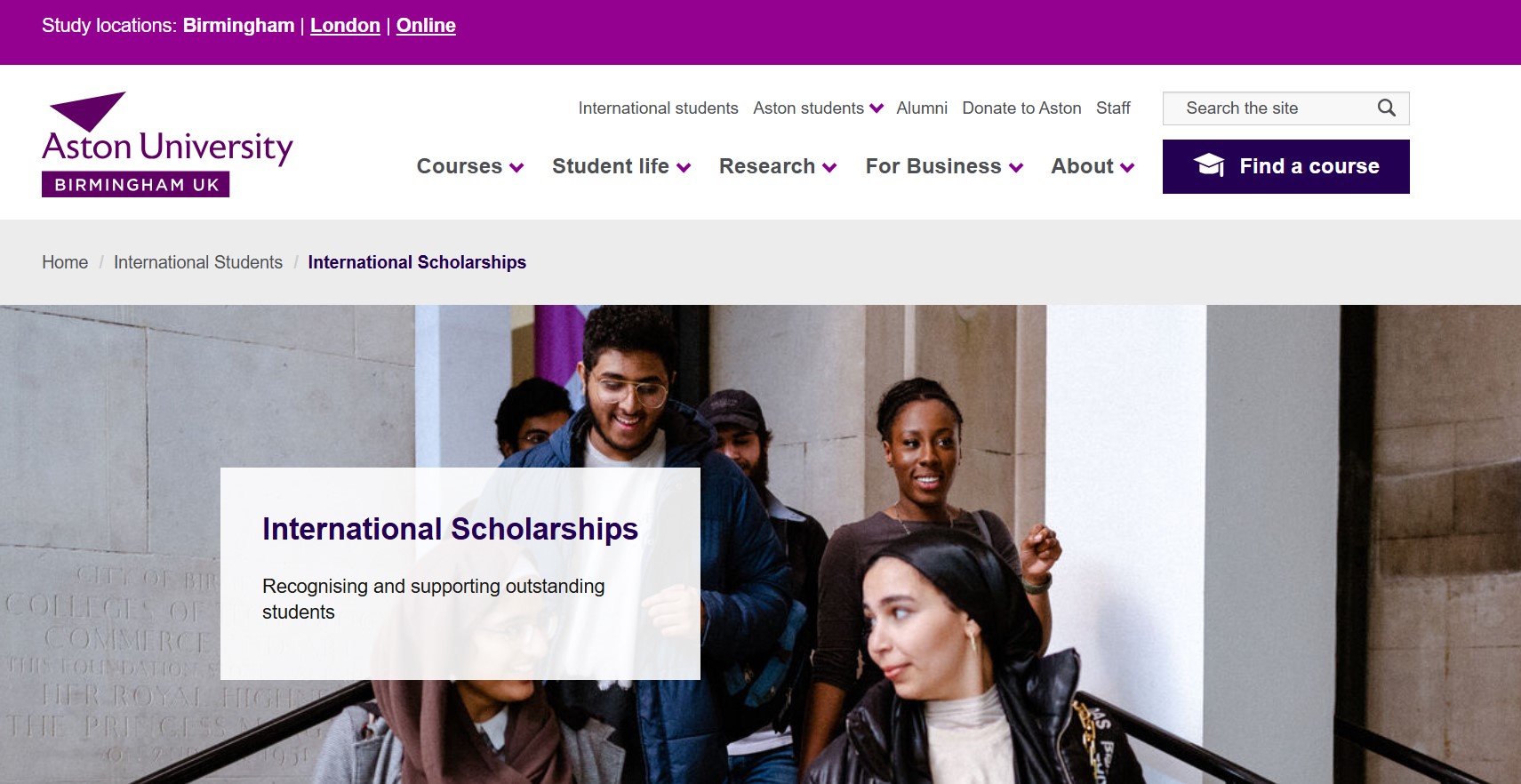 Aston University Scholarships 2026