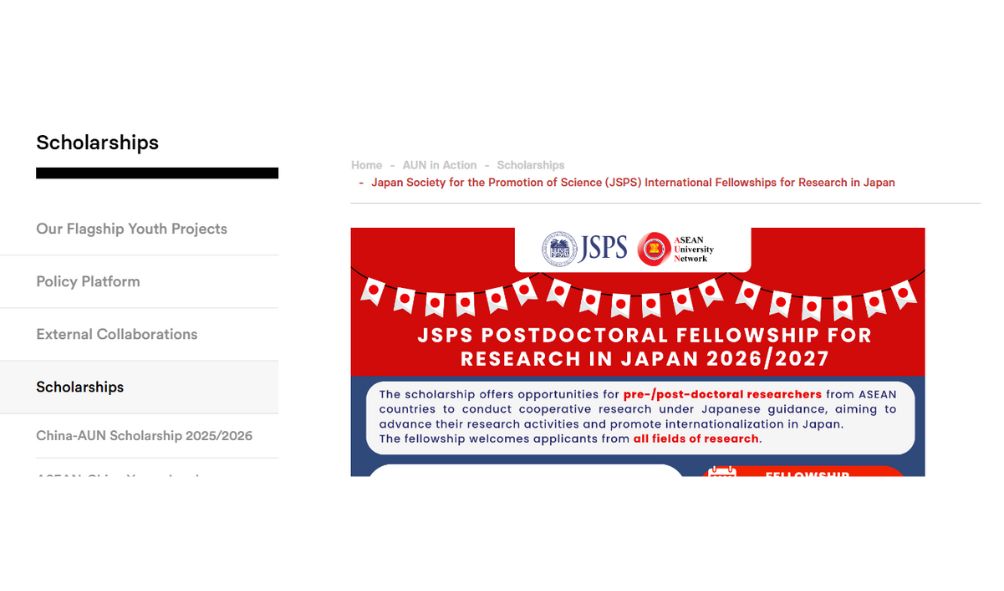 JSPS Fellowship in Japan 2026-2027 – Fully Funded JSPS Fellowship in Japan