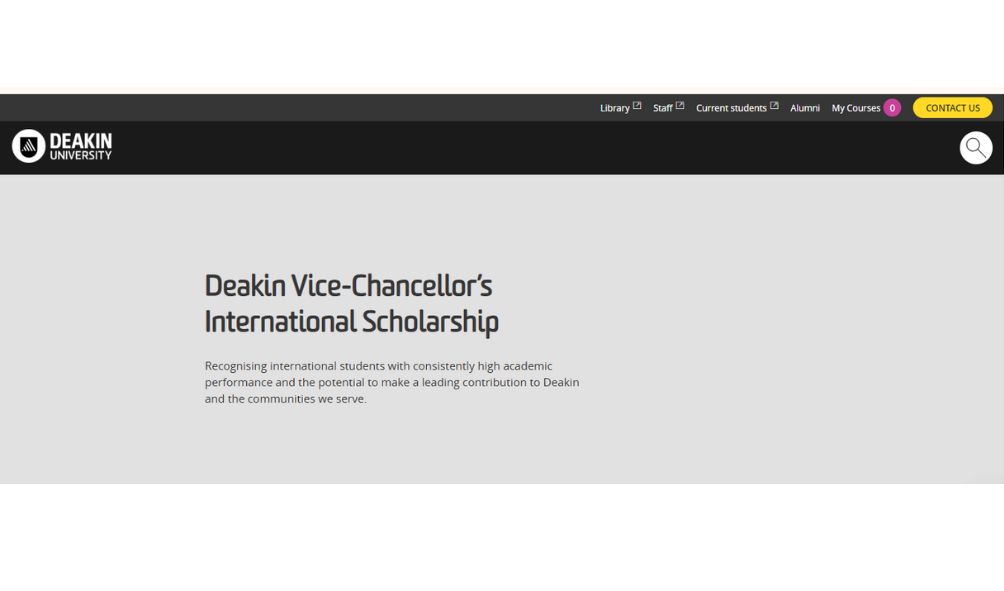 Deakin Vice-Chancellor’s International Scholarship
