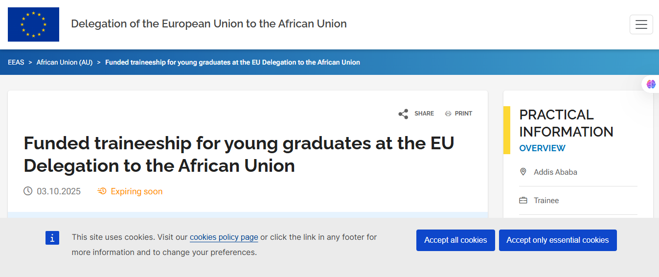Funded Traineeship for Young Graduates