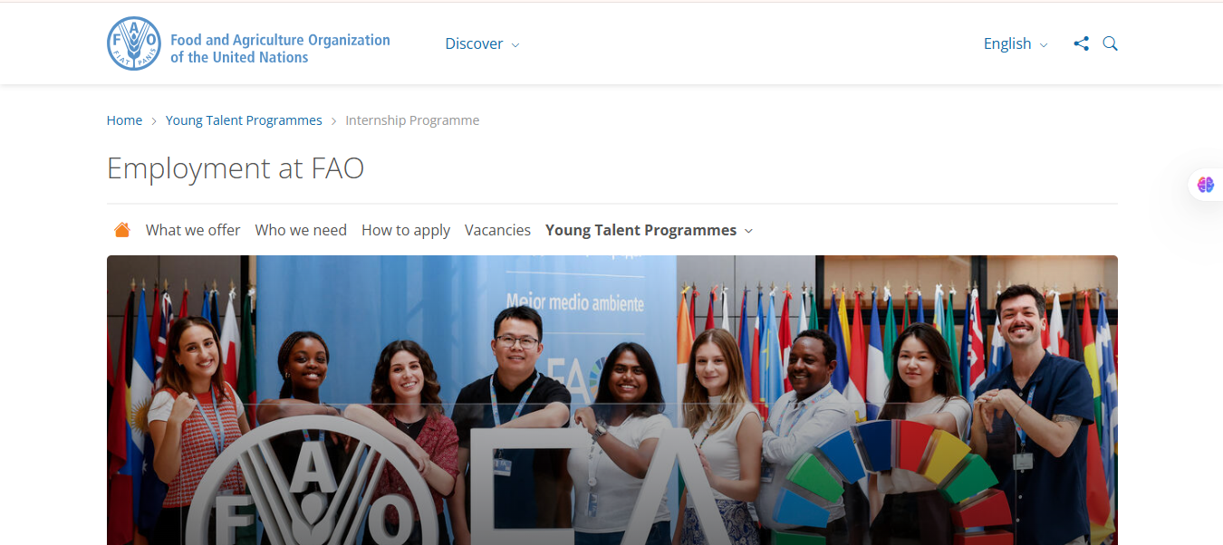 FAO Internship Programme 2026