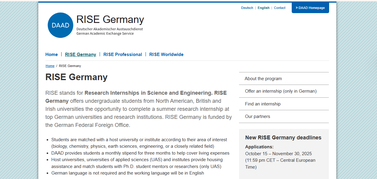 RISE Germany Internship 2026