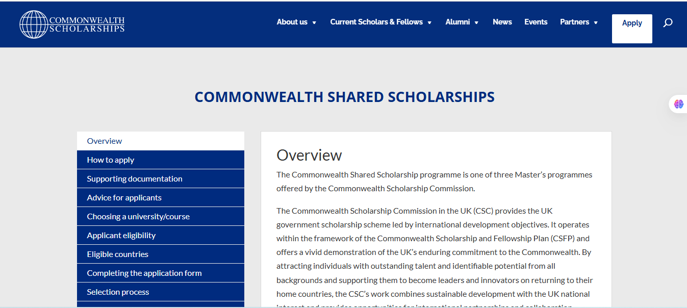 Commonwealth Shared Scholarships
