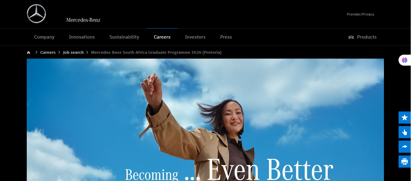 Mercedes Benz South Africa Graduate Programme