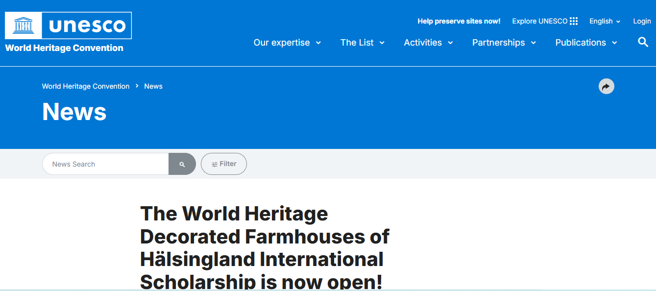 UNESCO World Heritage Scholarship
