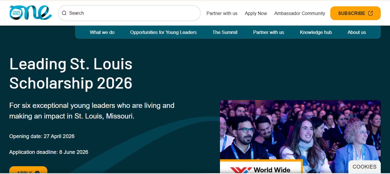 Leading St. Louis Scholarship 2026 in the USA for Emerging Community Leaders Leading St. Louis Scholarship 2026