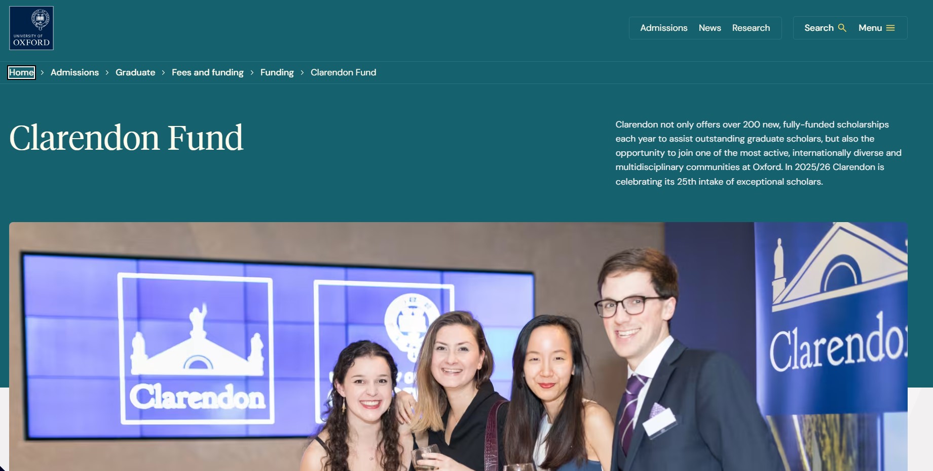 Clarendon Fund Scholarships at Oxford University 2027