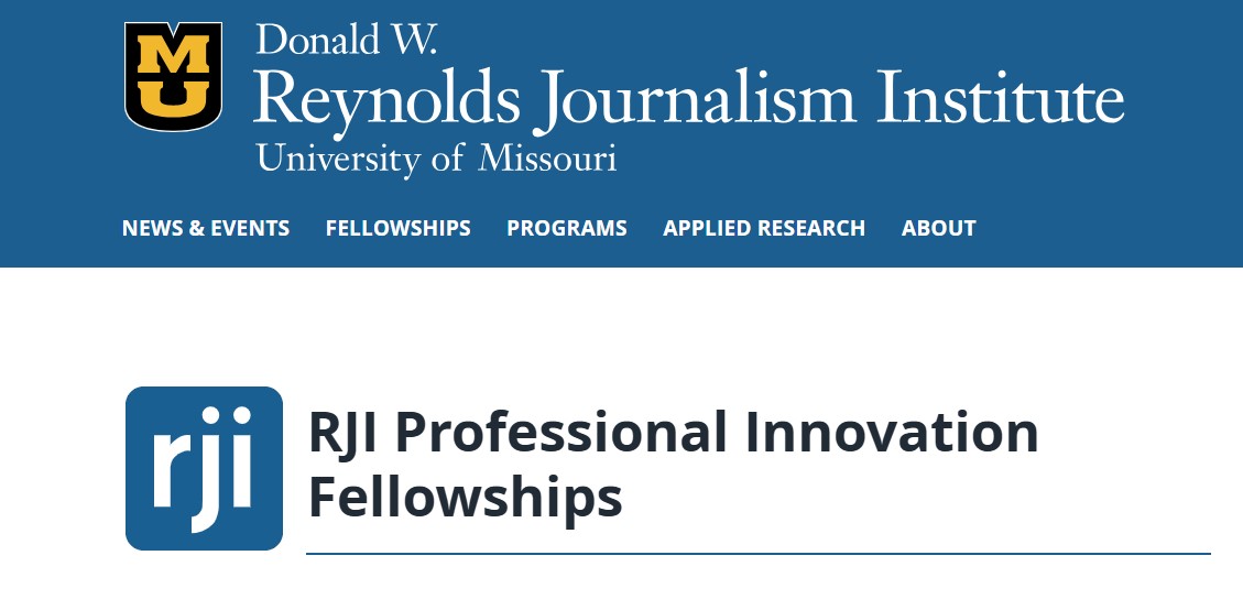 RJI Professional Innovation Fellowship 2027