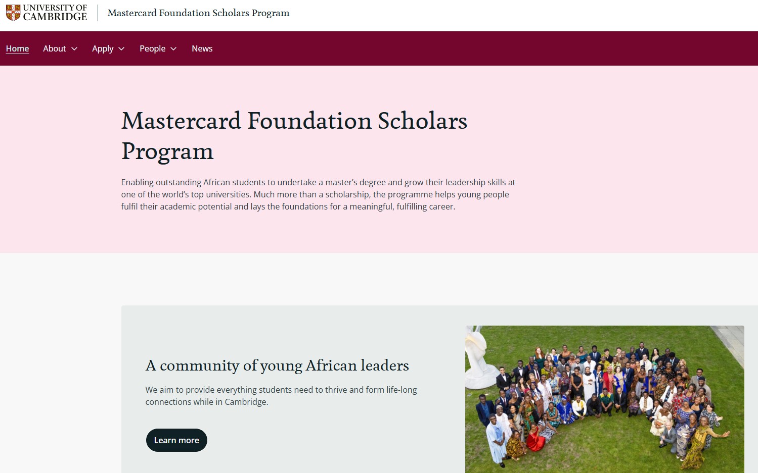 University of Cambridge Mastercard Foundation Scholars Program 2027/28 University of Cambridge Mastercard Foundation Scholars Program 2027/28University of Cambridge Mastercard Foundation Scholars Program 2027/28