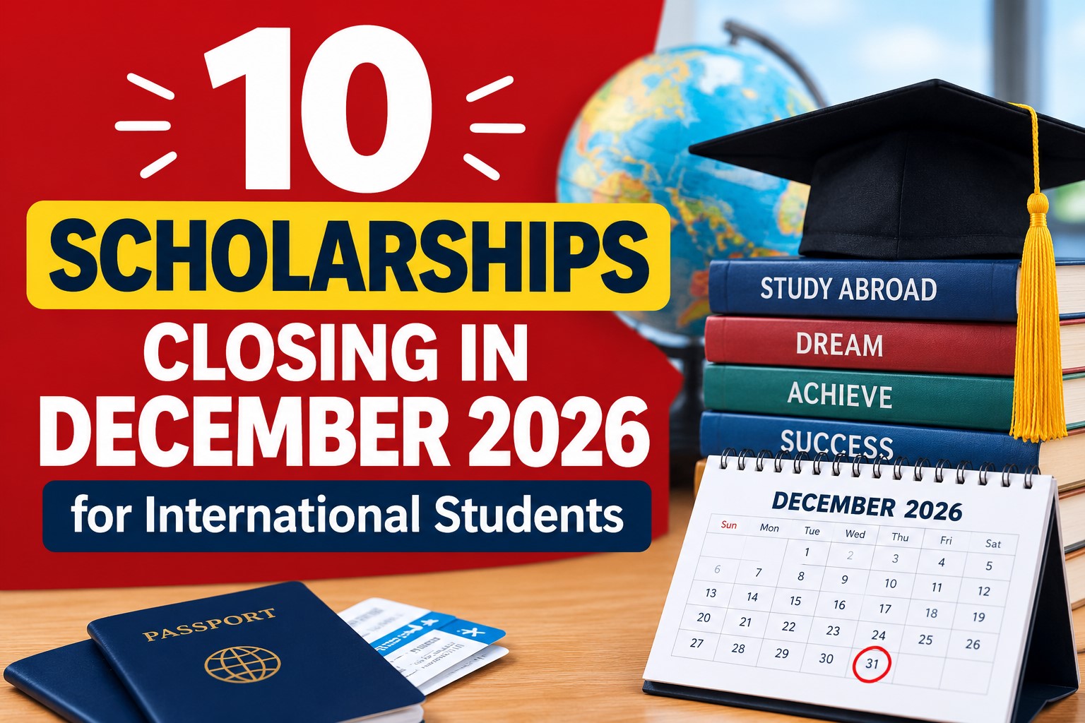 10 Scholarships Closing in December 2026 for International Students