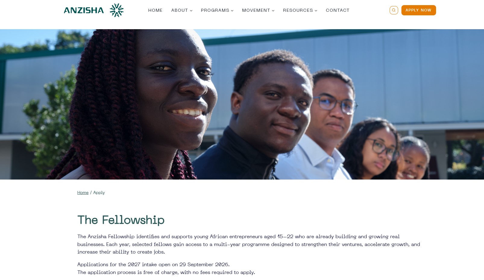 Anzisha Venture Building Fellowship 2027