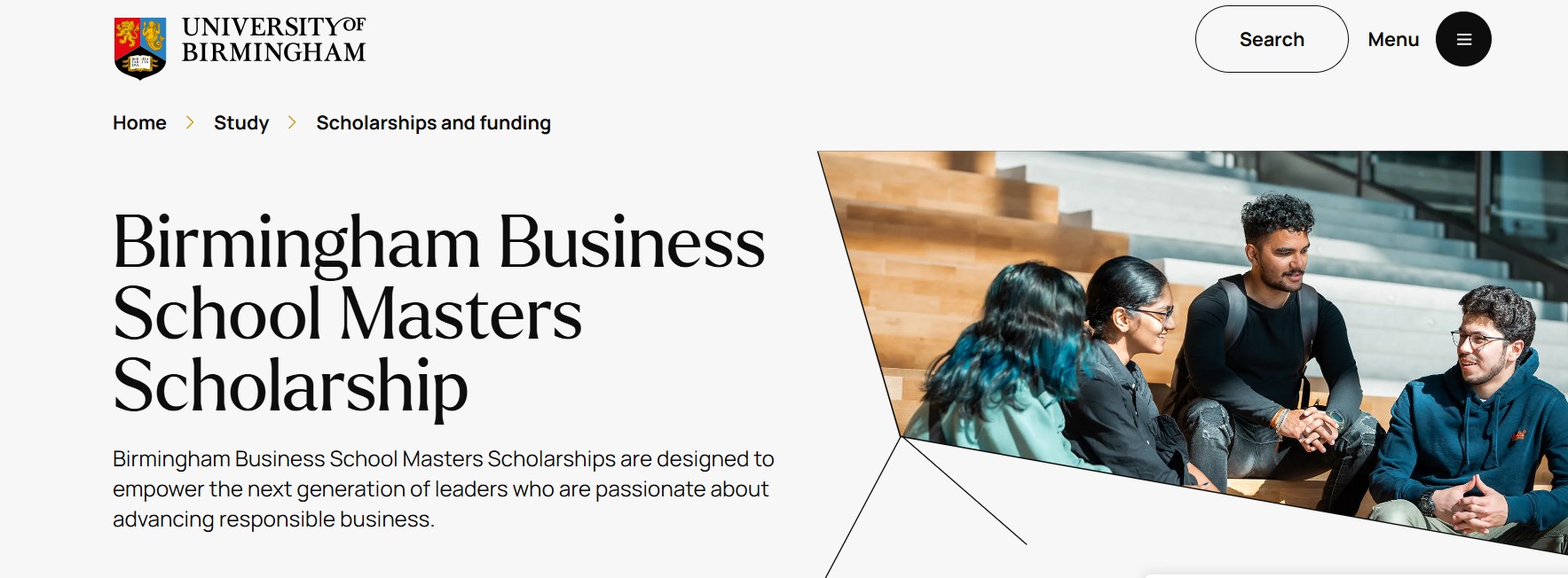 Birmingham Business School Masters Scholarship 2027