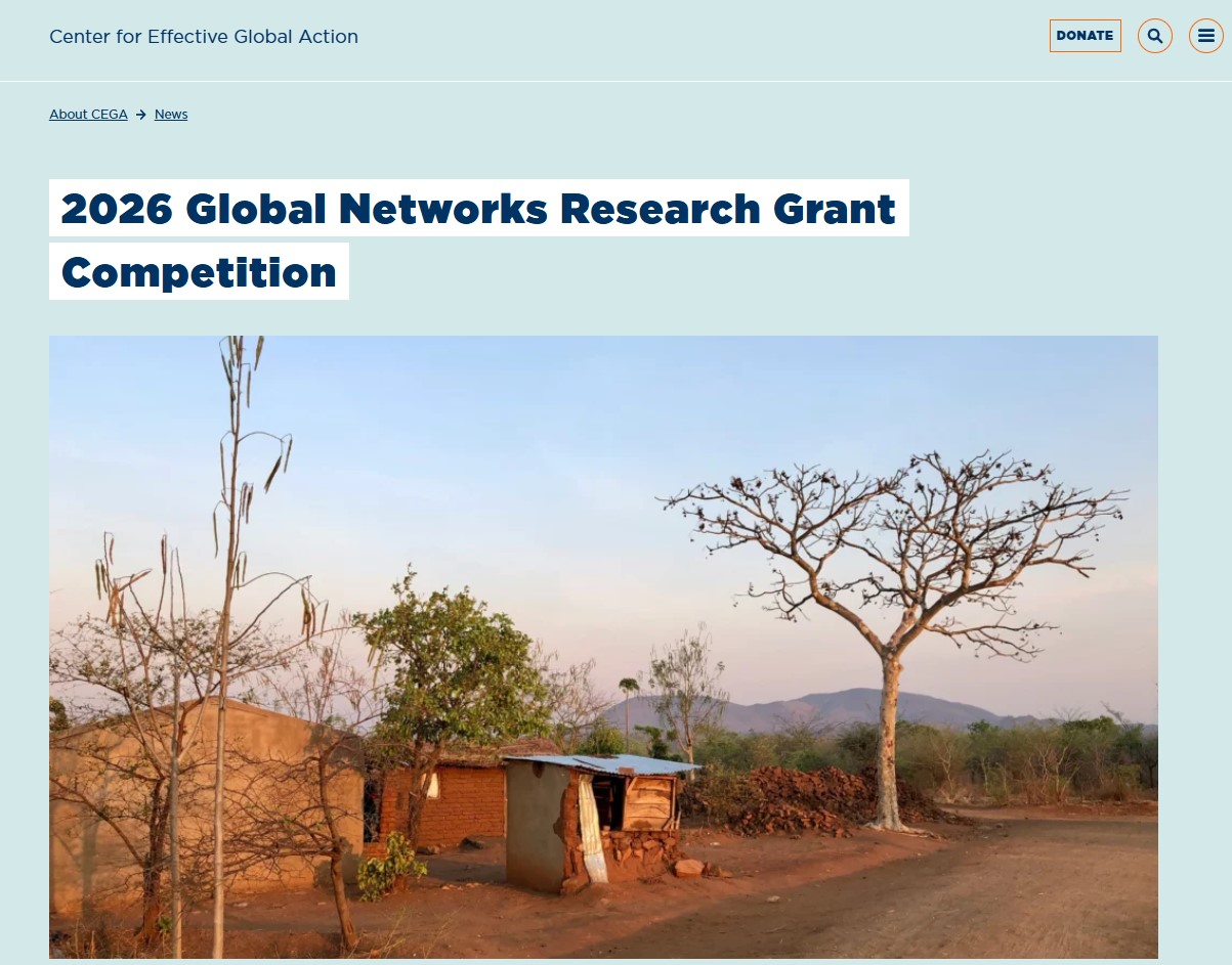 CEGA Global Networks Research Grant Competition 2026