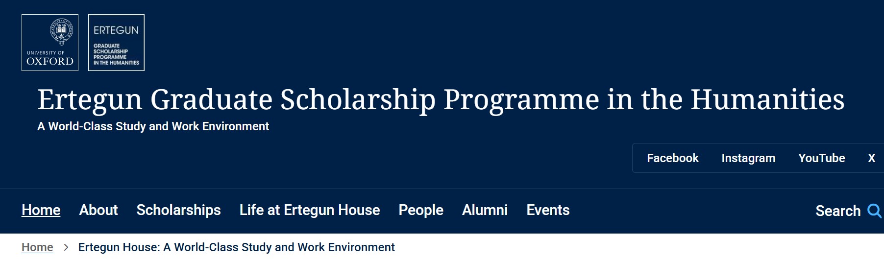 Ertegun Scholarship Oxford 2027