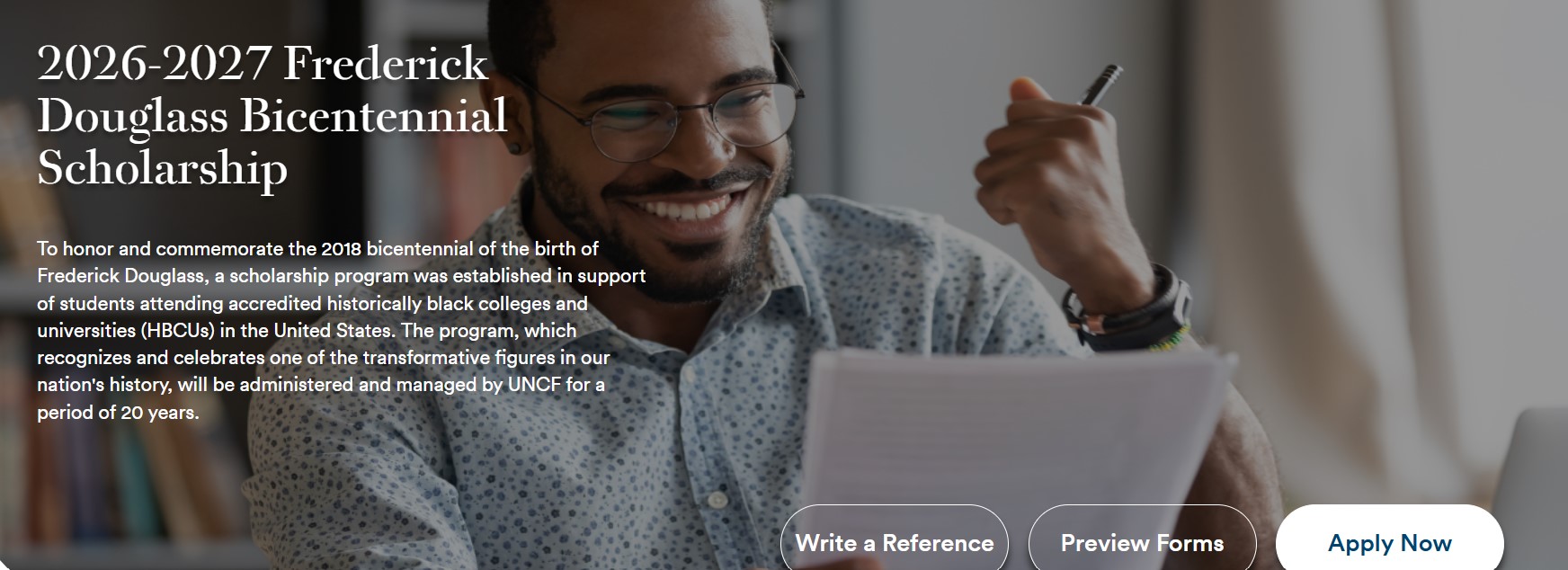 Frederick Douglass Bicentennial Scholarship 2026