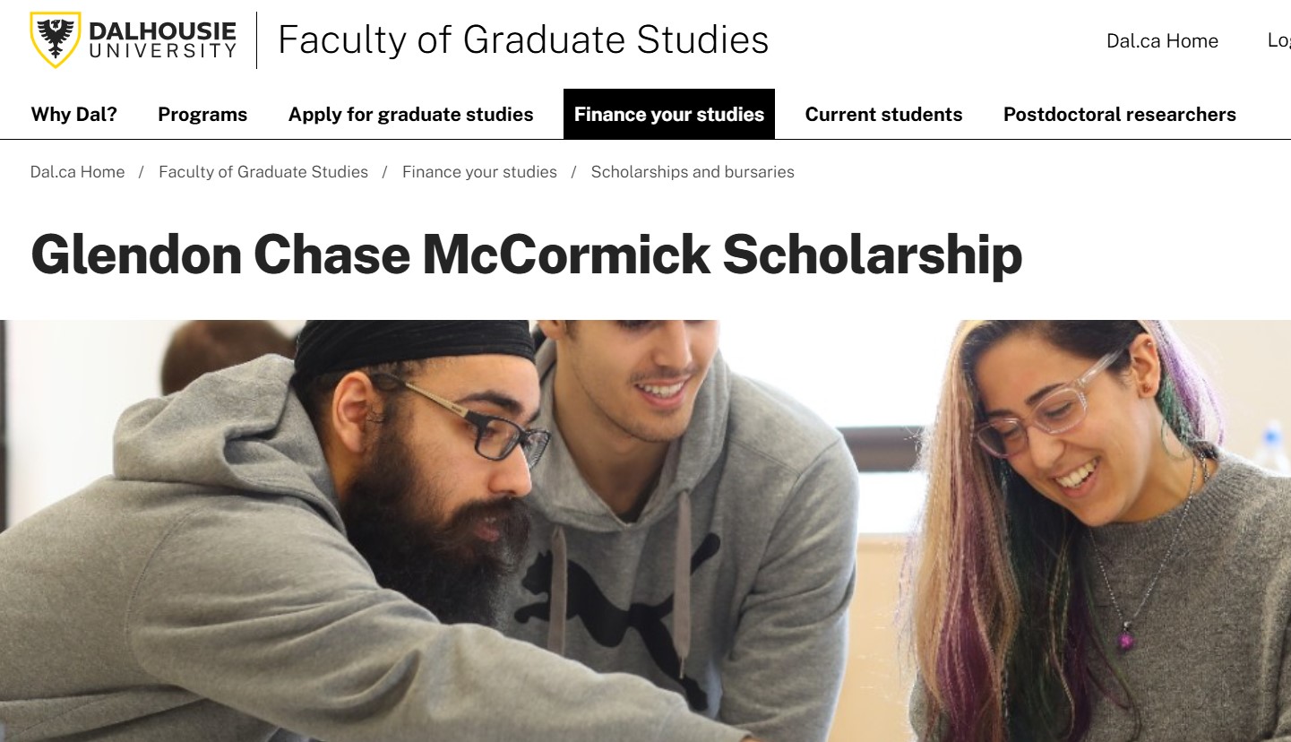 Glendon Chase McCormick Scholarship 2026