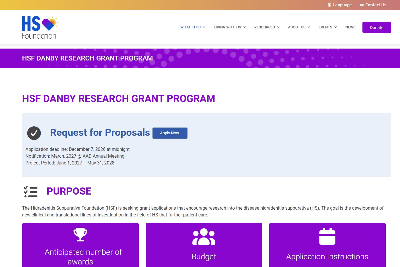 HSF Danby Research Grant Program 2026