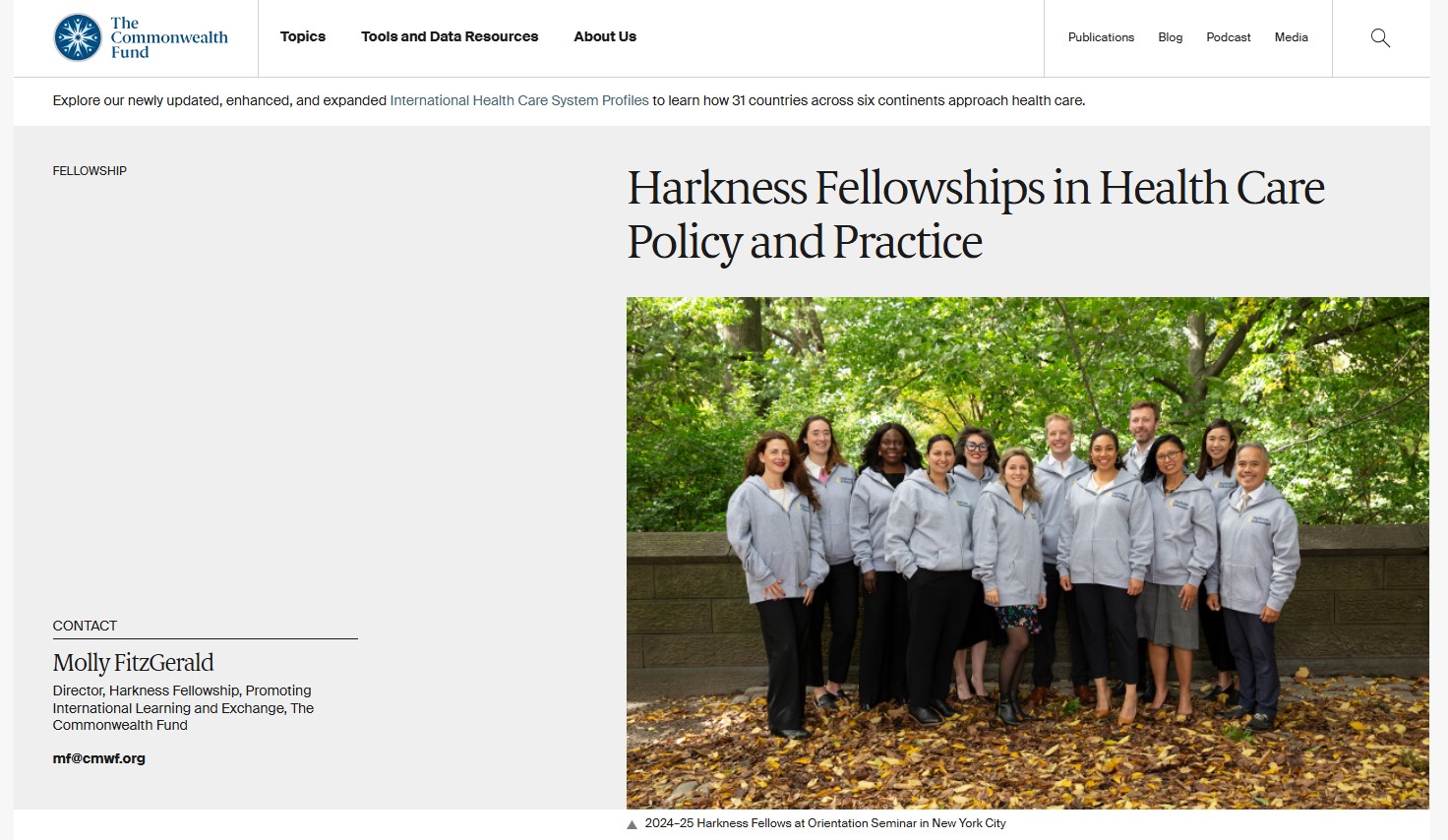 Harkness Fellowship 2027-2028
