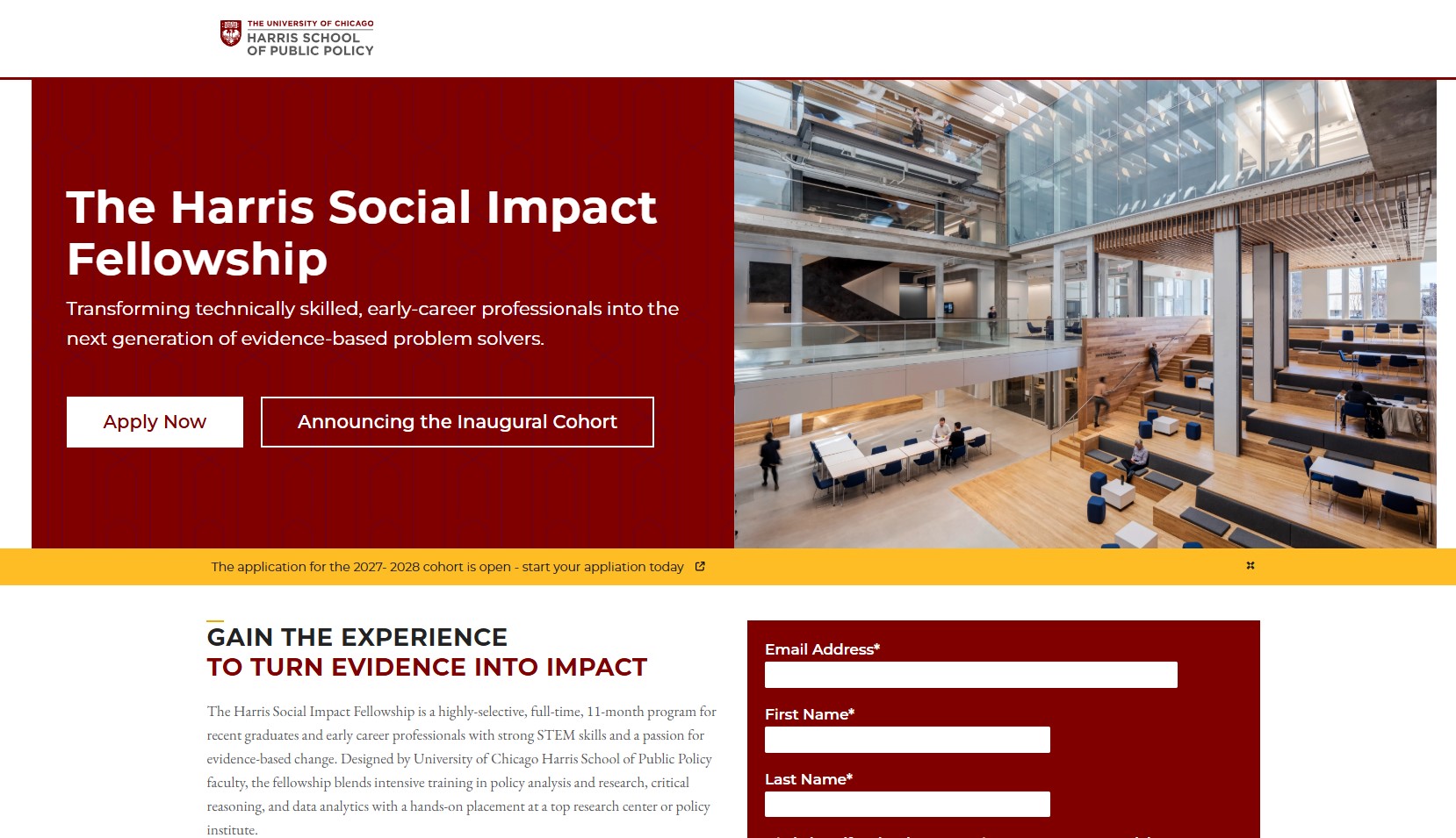 Harris Social Impact Fellowship 2027-2028