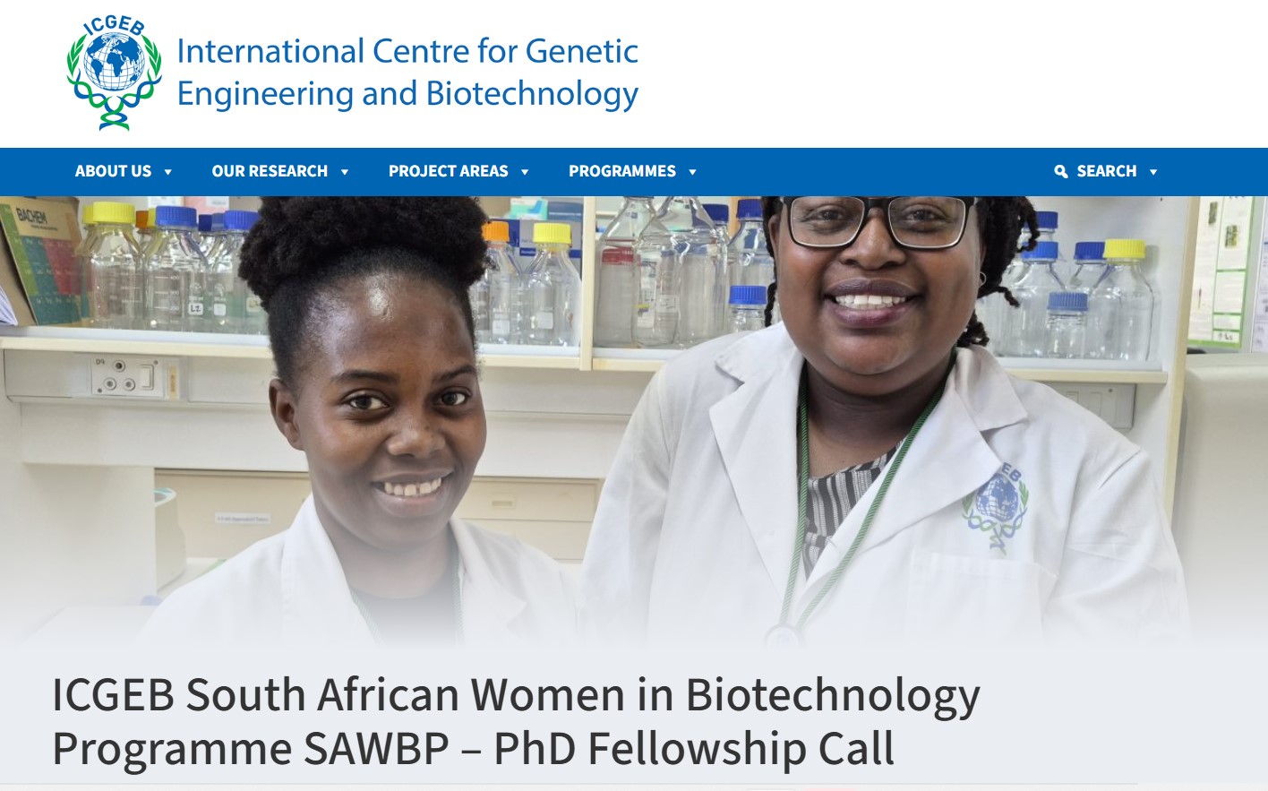 ICGEB SAWBP PhD Fellowship 2027