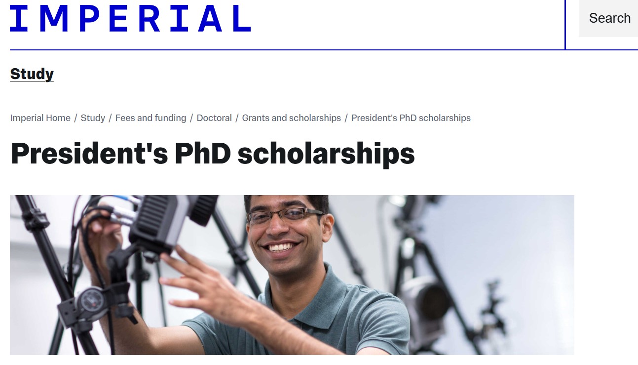 Imperial College London President’s PhD Scholarships 2027–28: Fully Funded PhD in the UK Imperial College London President’s PhD Scholarships 2027