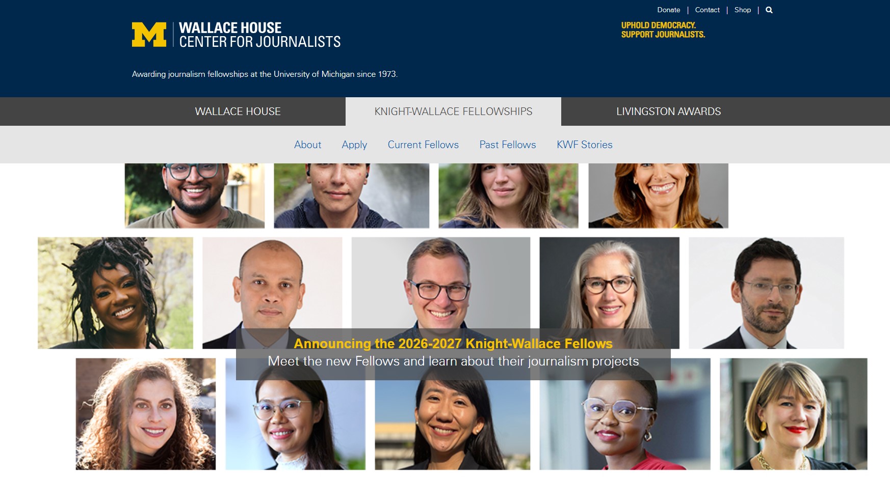 Knight-Wallace Journalism Fellowships 2027-2028 in the USA