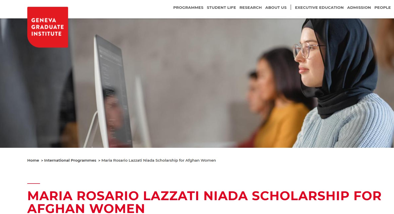 Maria Rosario Lazzati Niada Scholarship for Afghan Women 2027