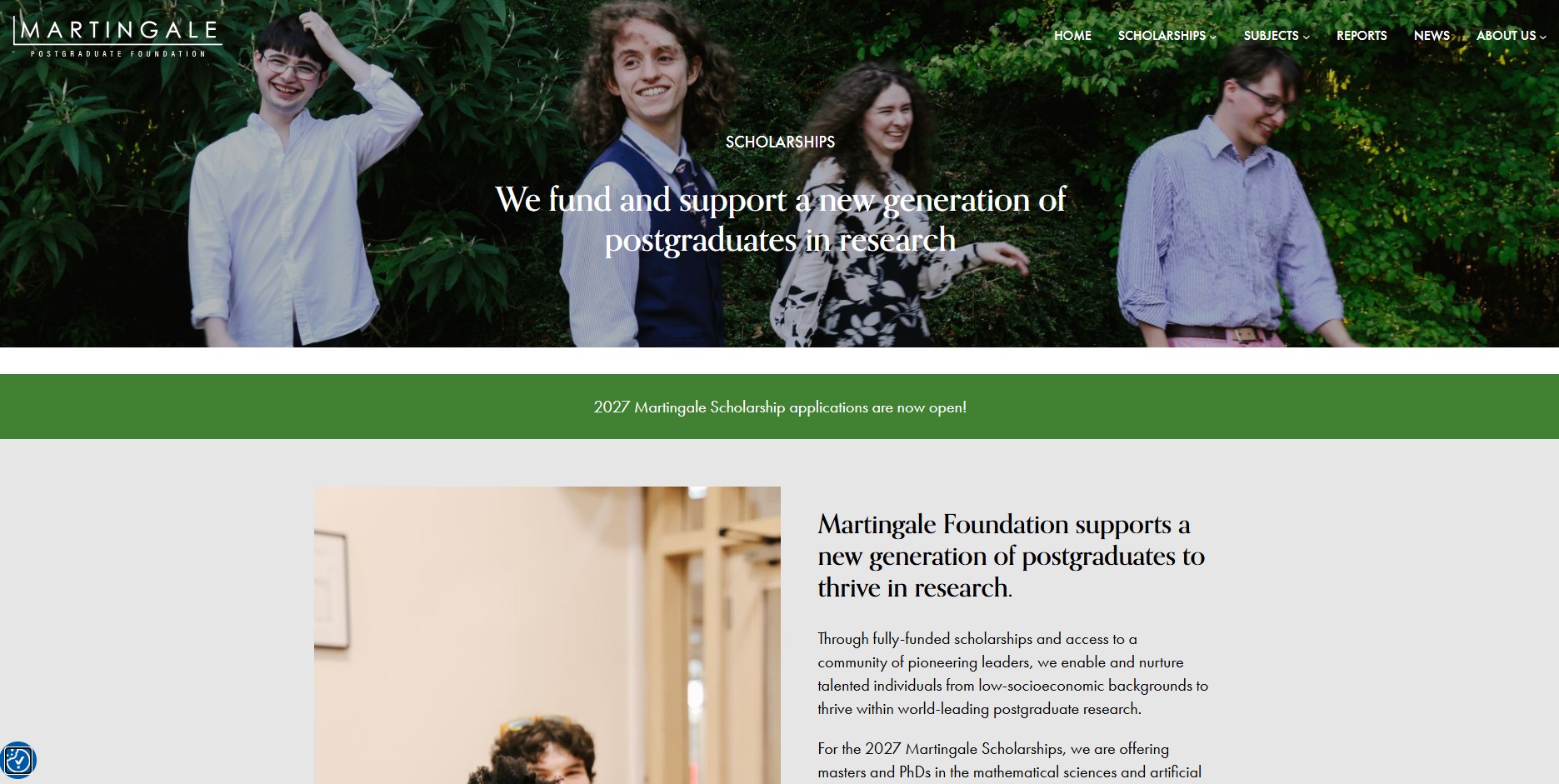 Martingale PhD Scholarships 2027