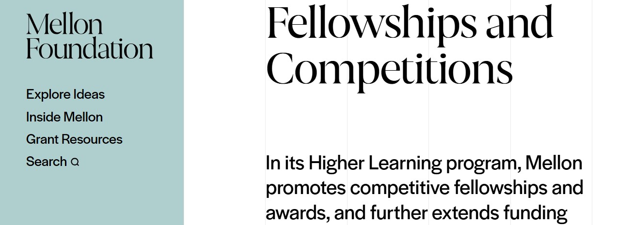 Mellon Fellowships 2026