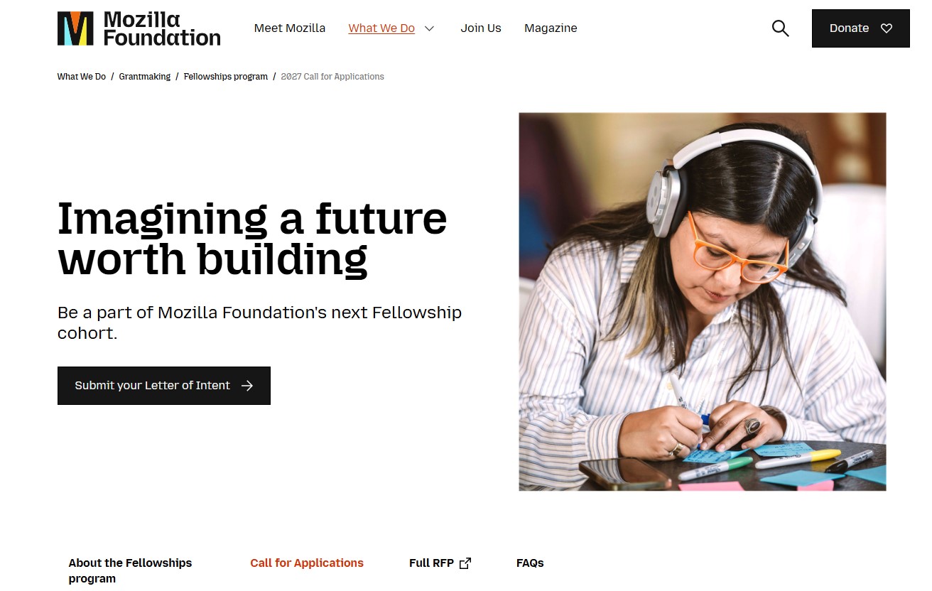 Mozilla Foundation Fellowship 2027-2028