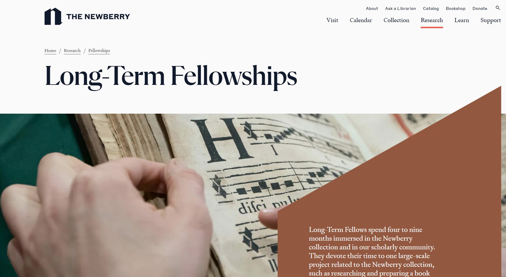 Newberry Library Long-Term Fellowships 2027-2028