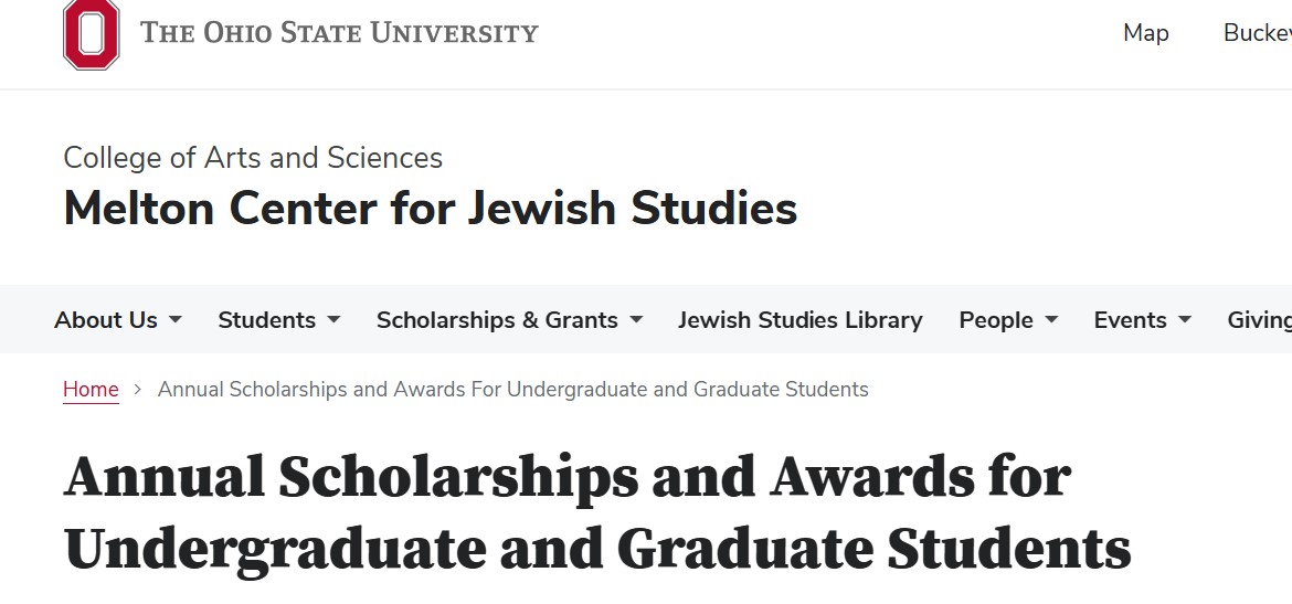 Ohio State University Jewish Studies Scholarships