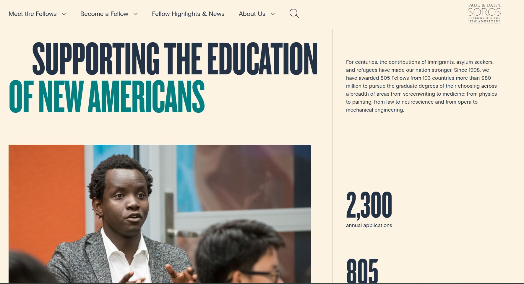 Paul & Daisy Soros Fellowships for New Americans 2027