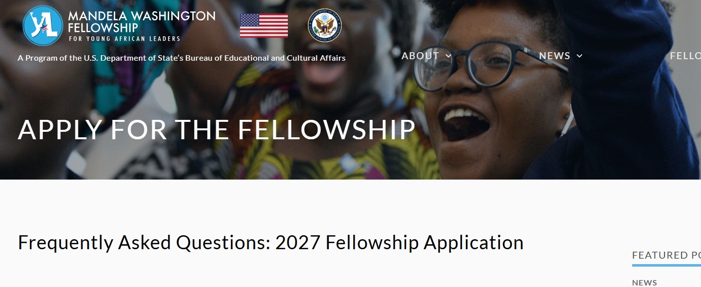 YALI Mandela Washington Fellowship 2027