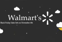 Walmart's Black Friday Sales Sets on November 4th