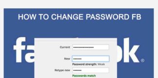 How to change password fb
