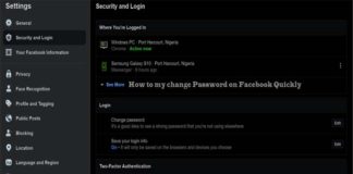 How to my change Password on Facebook Quickly