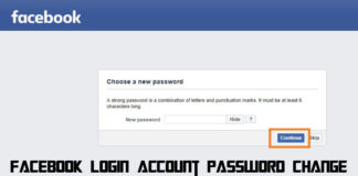 Facebook Login Account Password Change