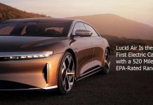 Lucid Air Is the First Electric Car with a 520 Mile EPA-Rated Range