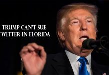 Trump Can't Sue Twitter in Florida