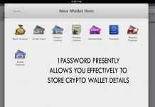 1Password Presently Allows You Effectively To Store Crypto Wallet Details