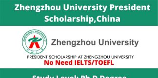 President Scholarship At Zhengzhou University