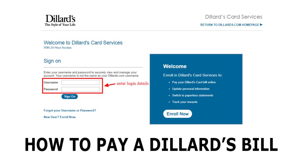 How to Pay a Dillard’s Bill